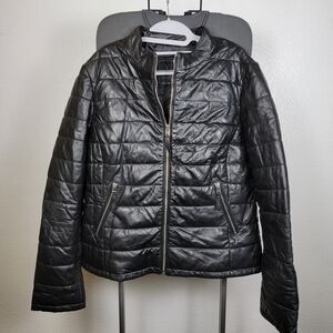 Bod & Christensen~ Samantha quilted Leather Jacket, Black Size 3XL
